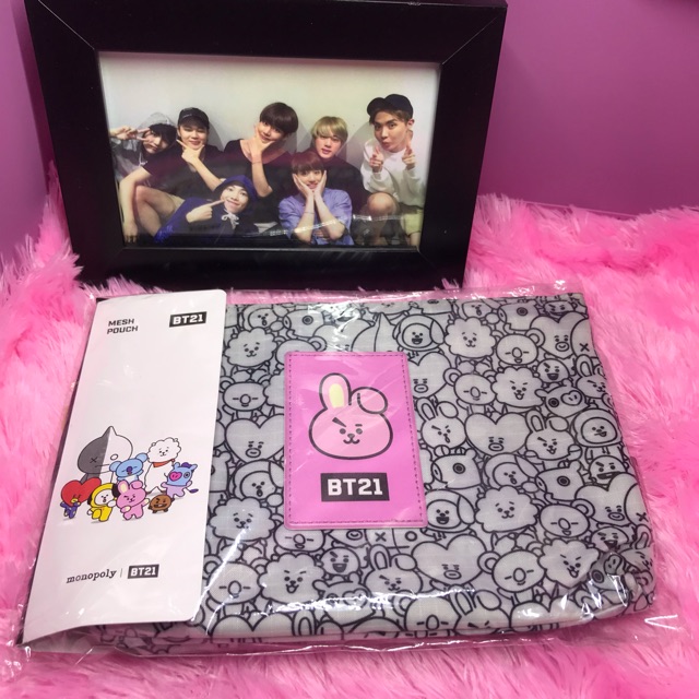 Jual Official Mesh Pouch BT21 - Cooky ( MONOPOLY x BT21 ) | Shopee ...