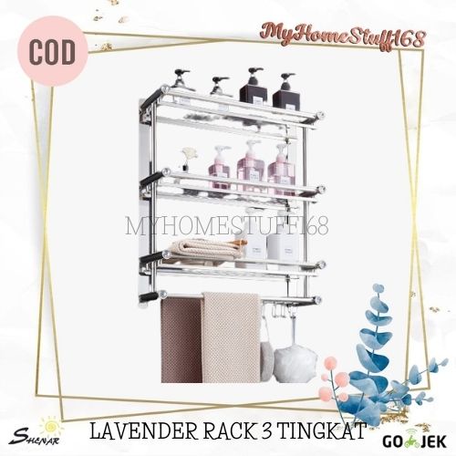 Jual SHENAR RAK LAVENDER KAMAR MANDI MINIMALIS ELEGANT RAK HANDUK RAK ...
