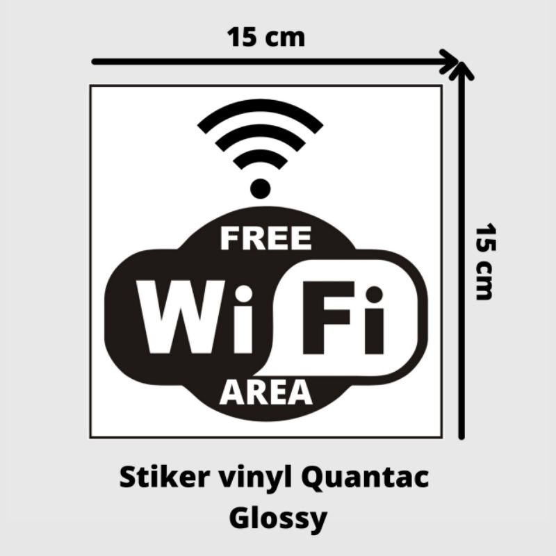 Jual Stiker area wifi vinyl|Sticker label free wifi area|Stiker sign ...