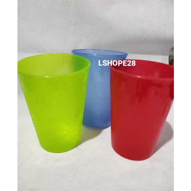 Jual Harga Per Lusin Gelas Plastik Transparan Warna Warnigelas Minum Diameter 9cm Plastik02 9446