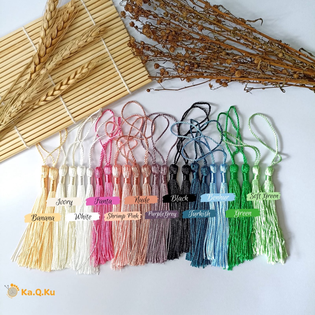 Jual 12 PCS RUMBAI TASSEL TASEL / BAHAN TASEL TASBIH / RUMBAI BANTAL ...