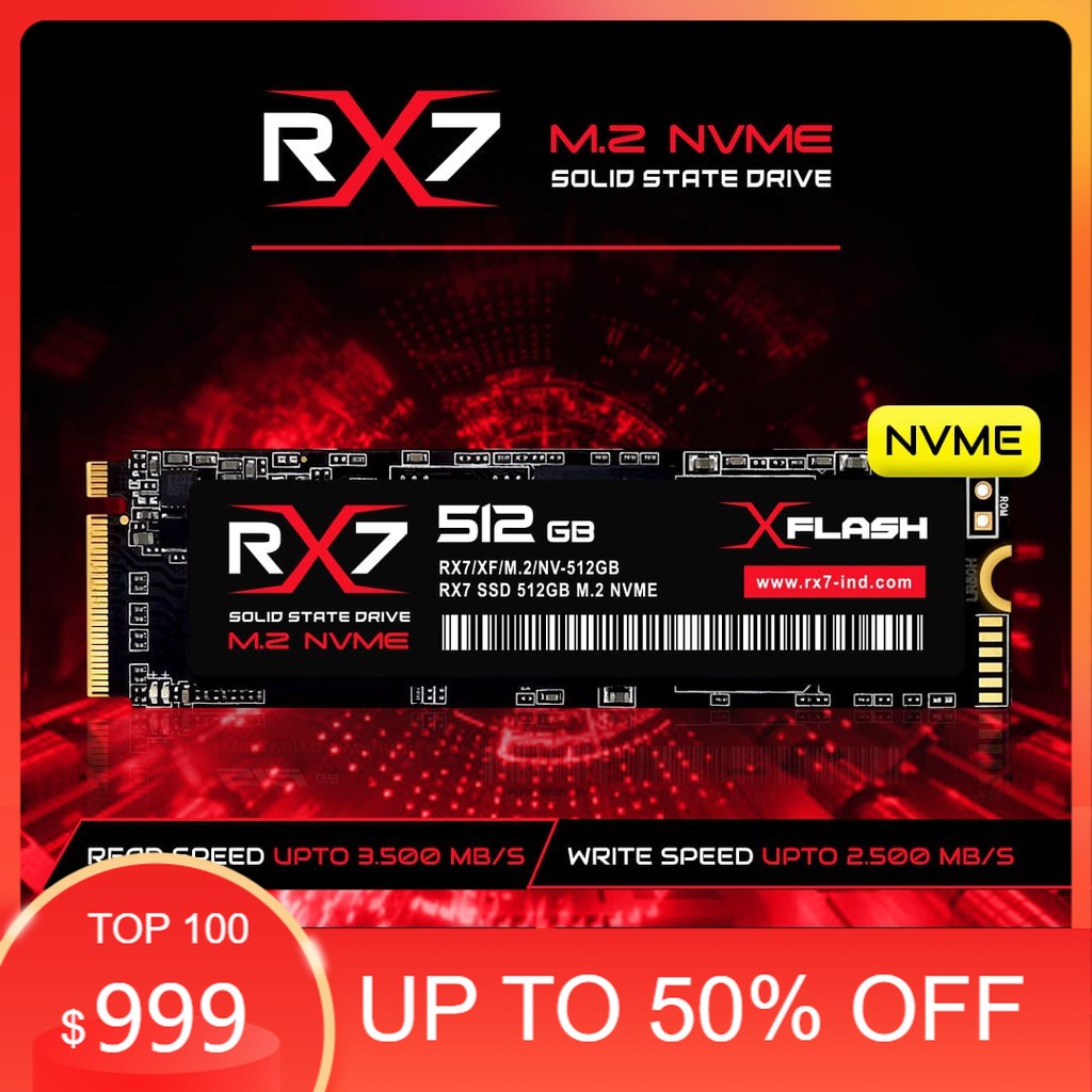Jual SSD M2 NVME / M.2 NVME/ M2NVME 512GB RX7 RESMI GARANSI 3 TAHUN ...