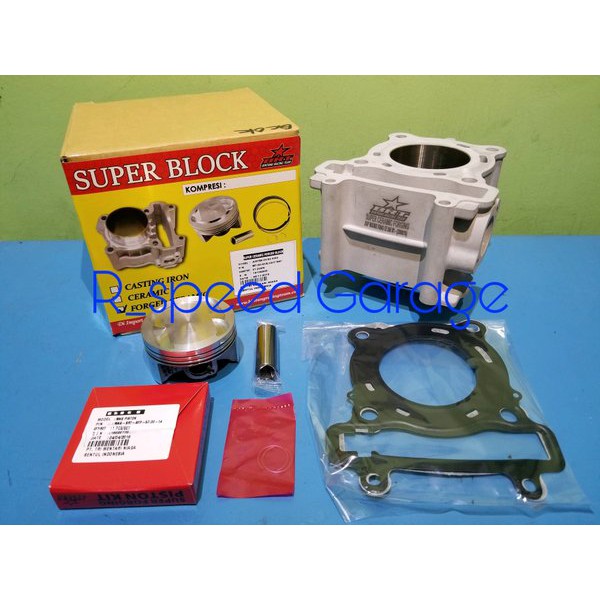 Jual BLOK CERAMIC & FORGED PISTON BRT 57.00 JUPITER MX VIXION OLD NVL ...