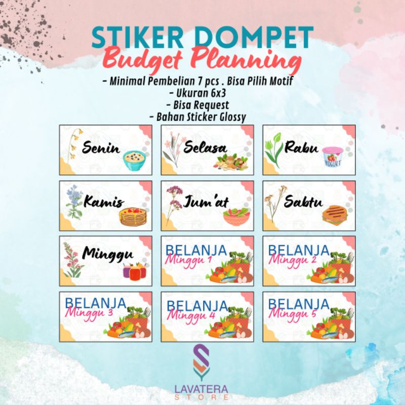 Jual Stiker Dompet Keuangan/Stiker Budgeting/Stiker Dompet Disiplin ...