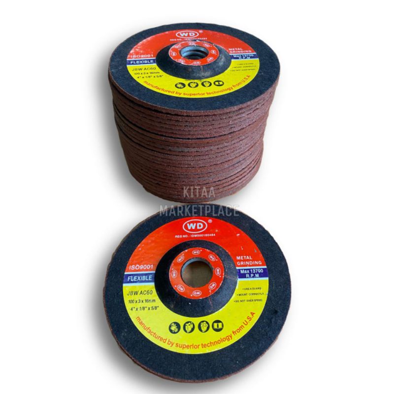 Jual Batu Gerinda Tipis flexible WD 4 inch AC60 | Shopee Indonesia