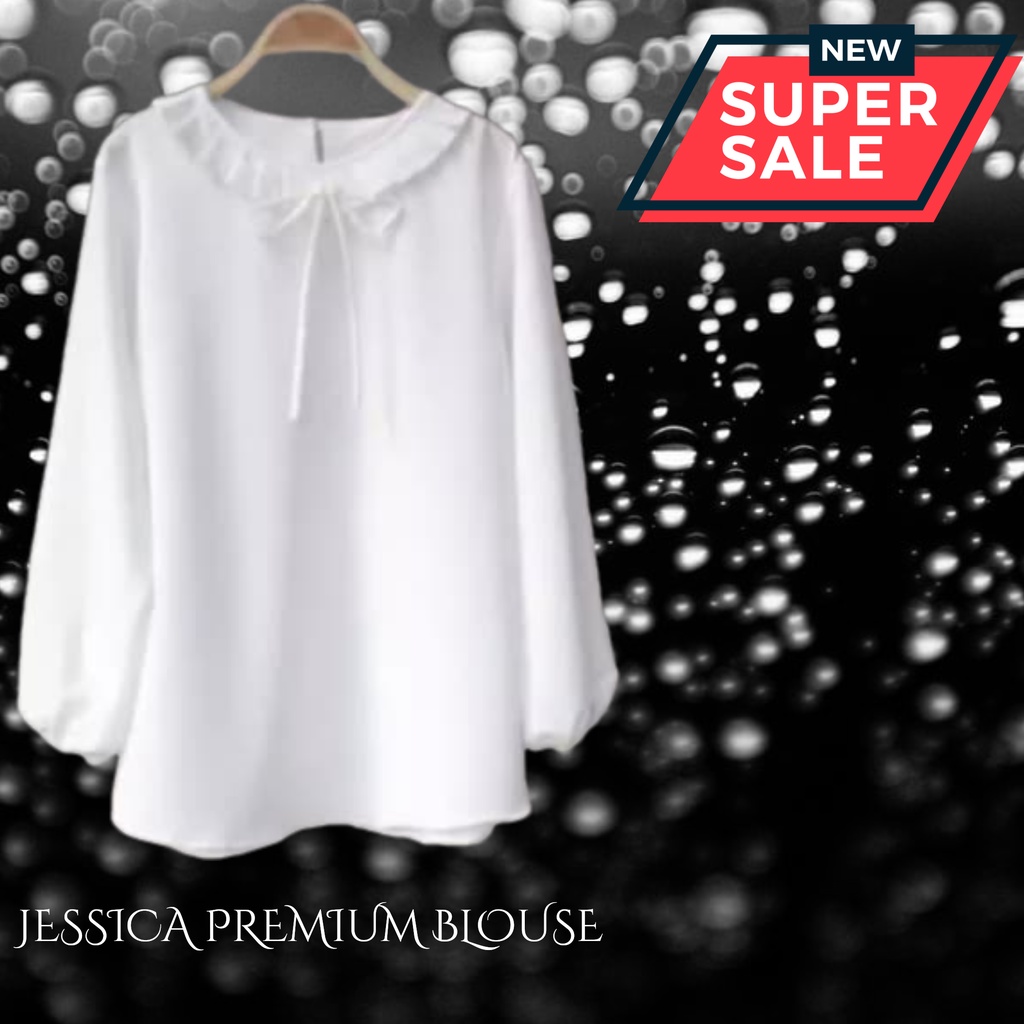 Jual Atasan Jessica Premium Blouse Crinkle Atasan Wanita Masa Kini Blus Kekinian Atasan