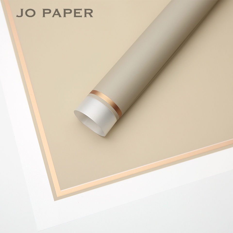 Jual [5 LEMBAR] Flower Wrapping Paper List Gold Frame Transparan Kertas ...