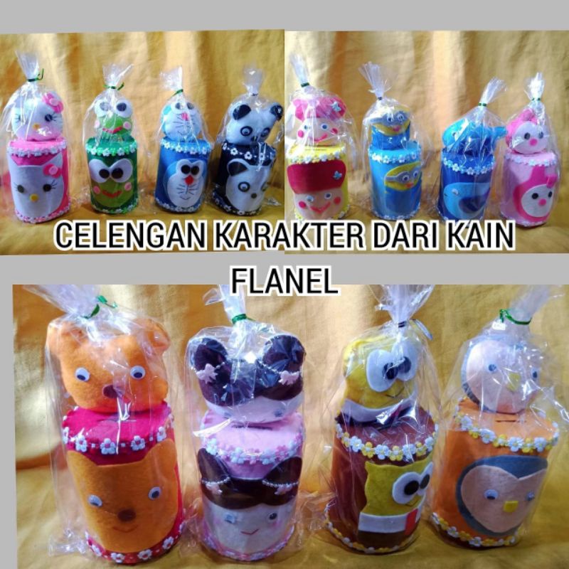 Jual CELENGAN KARAKTER CELENGAN DARI KAIN FLANEL | Shopee Indonesia