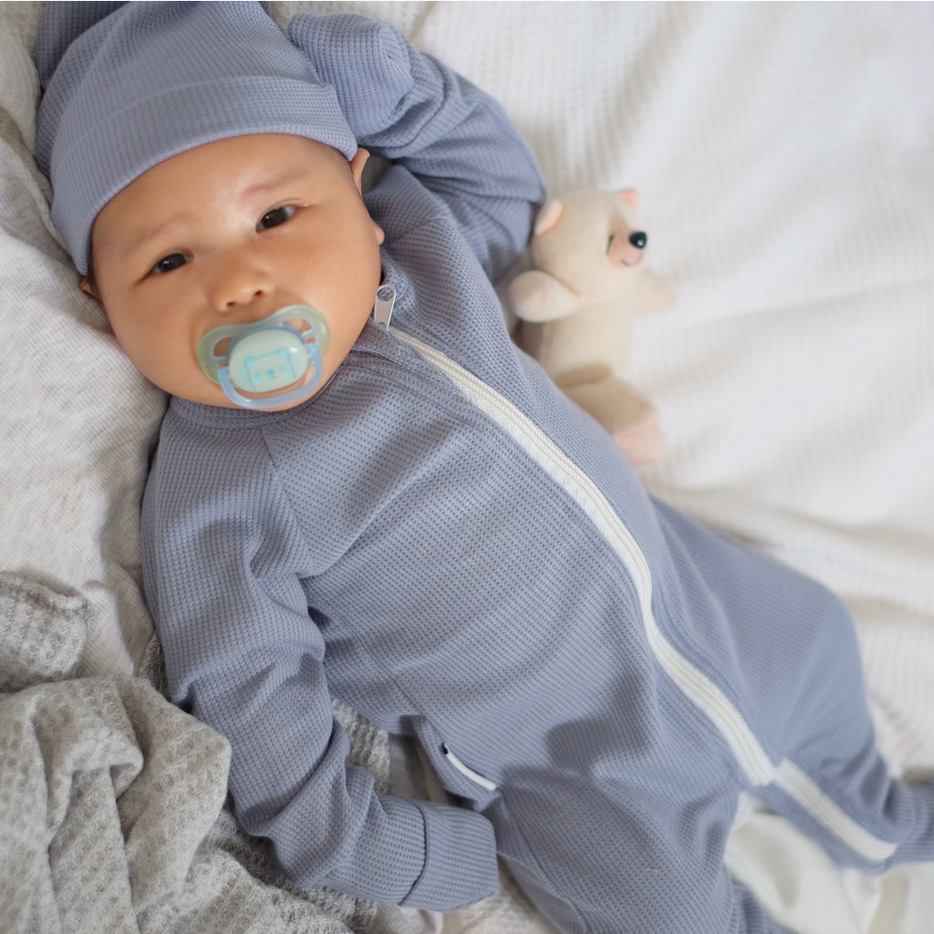 Jual AKUSVARA Newborn Waffle Sleepsuit Shopee Indonesia