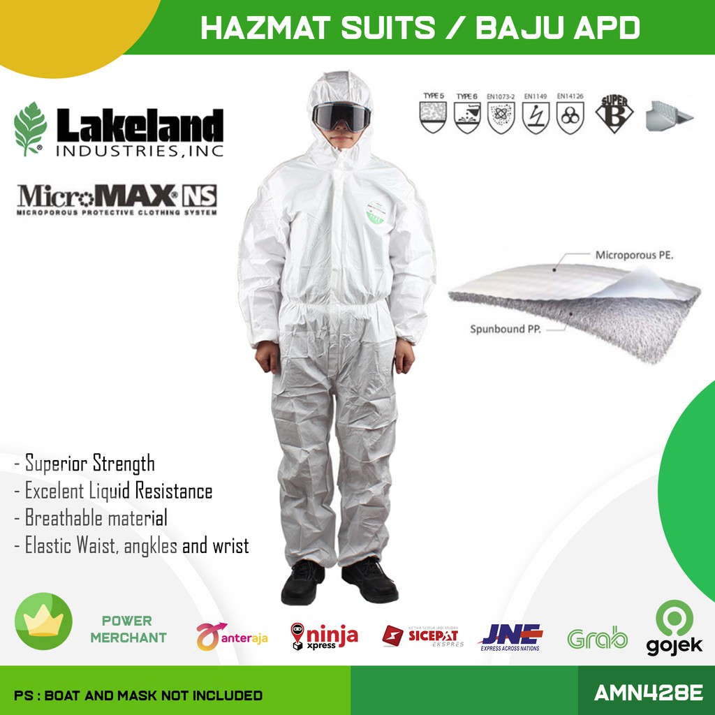 Jual Baju Apd Alat Pelindung Diri Hazmat Suit Lakeland Micromaxns Amn E Shopee Indonesia