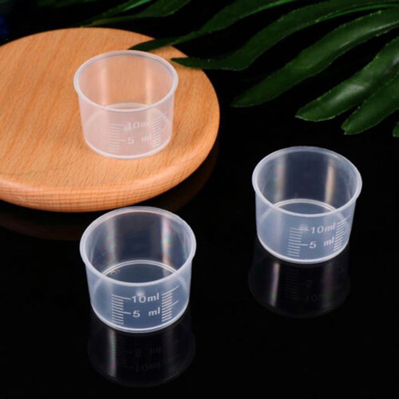 100ml 50mL 30 mL 10 mL gelas plastik transparan ukuran dengan tutup  measuring cup gelas ukur