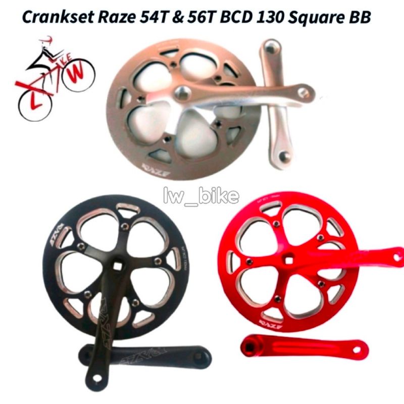 Plateau Vélo Course 54 Dents 130 BCD - Alliage Argent - Grand Anneau 5 Branches - Occasion