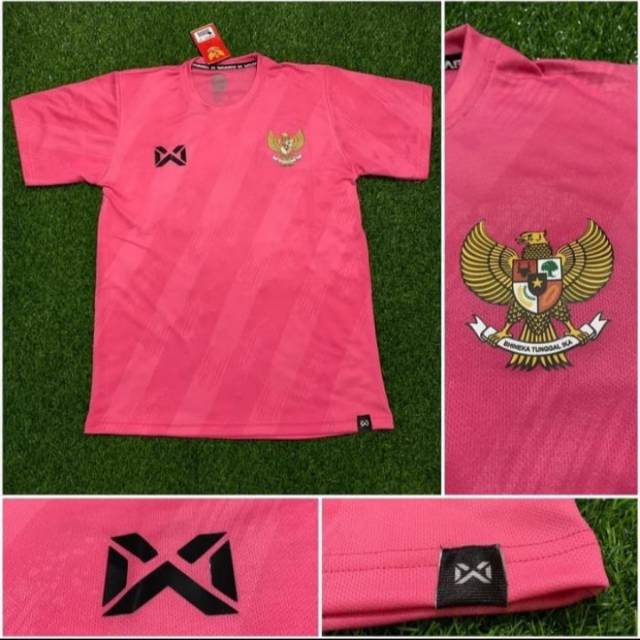 Jual BAJU BOLA JERSEY TIMNAS INDONESIA TRAINING SPONSOR WARIIX PINK ...