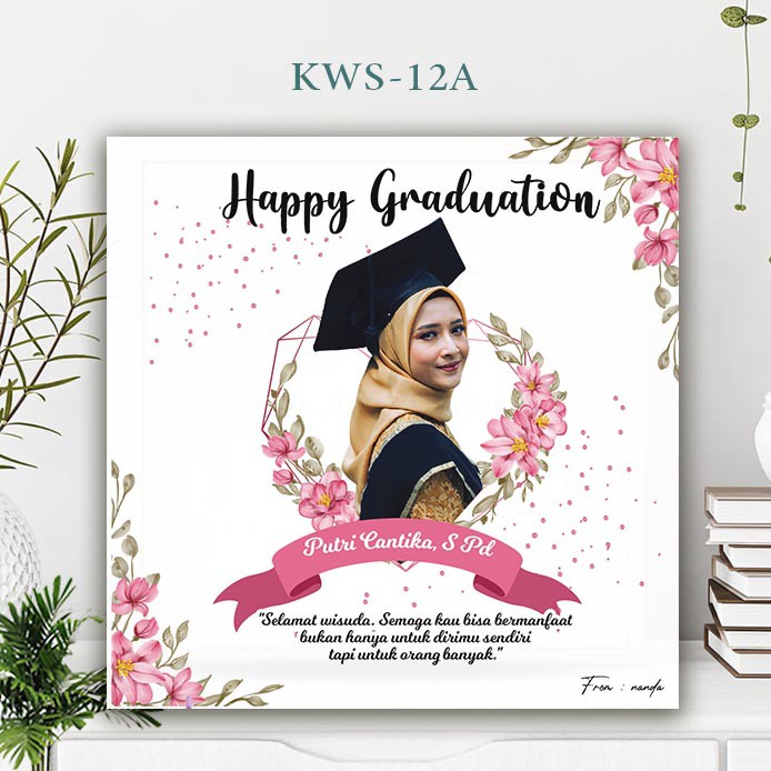 Jual Cetak Hadiah Wisuda Unik Bingkai Kado Kayu Foto Wisudawan Kado