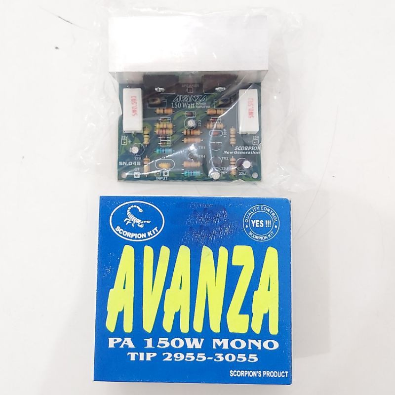 Jual Kit Power Amplifier AVANZA 150 Watt Mono TIP 2955-3055 | Shopee