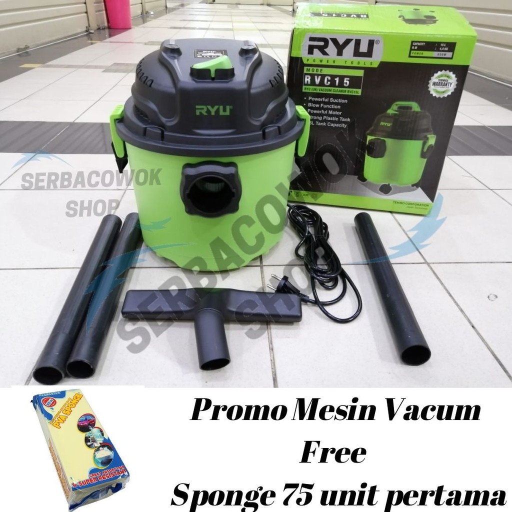 Jual Hot Promo RYU Vacum Cleaner RVC 15 Sedot Kering dan Basah Termurah ...