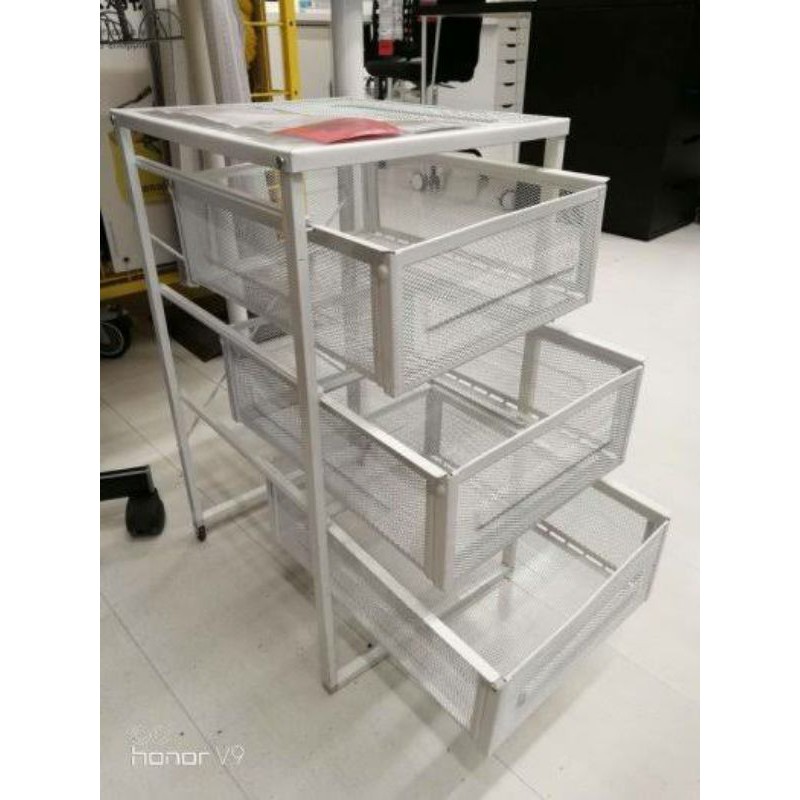 Jual Rak laci besi Jaring Putih / Laci serbaguna - Rak organizer