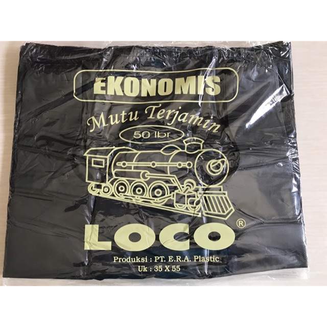 Jual Kantong Plastik Kresek Loco Hitam Ekonomis Ukuran 24x40 28x48 35x55 40x60 Isi 50 5726