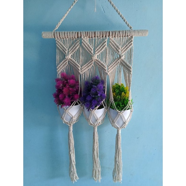 Jual pot macrame isi 3 tangkai | Shopee Indonesia