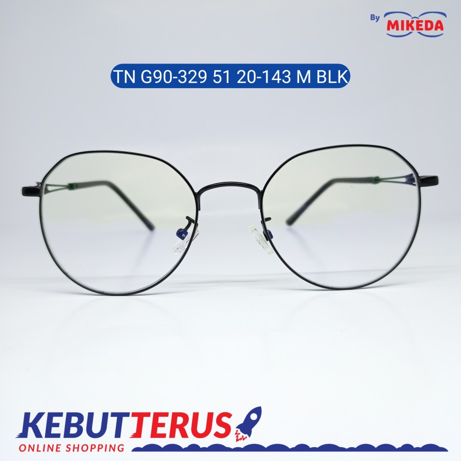 Jual Mikeda-FRAME KACAMATA TN G90-329 51 20-143 M BLK+LENSA(MINUS ...