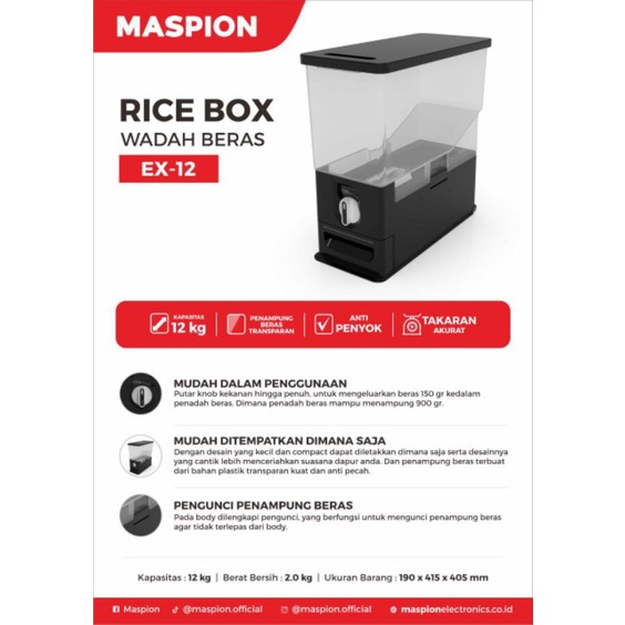 Jual Rice Box Maspion Ex-12 | Shopee Indonesia