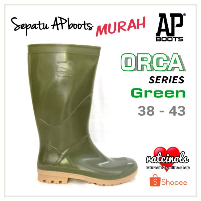 Jual Sepatu Ap Boots ORCA Hijau | Shopee Indonesia