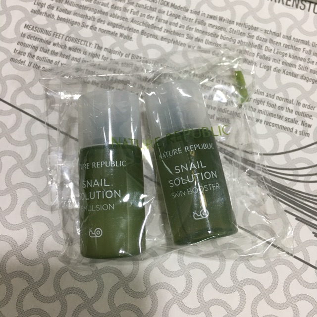 Jual Nature Republic Snail Solution Emulsion + Booster (sample kit ...