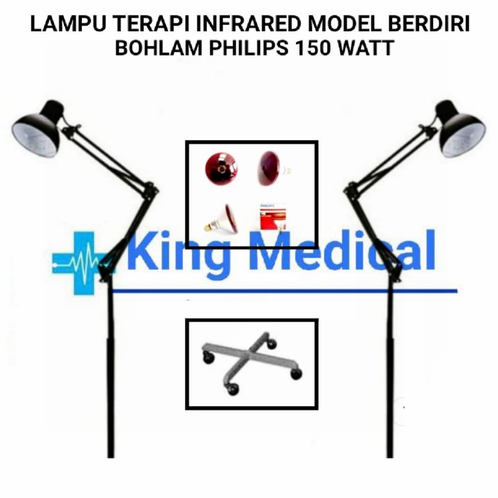 Jual Lampu Terapi Infrared Philips Berdiri Pakai Roda ( 150W ) | Shopee ...