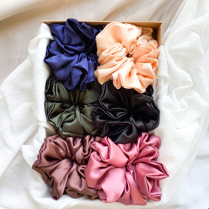 Jual SBS Premium Scrunchie Satin (Ikat rambut ukuran S, M dan L ...
