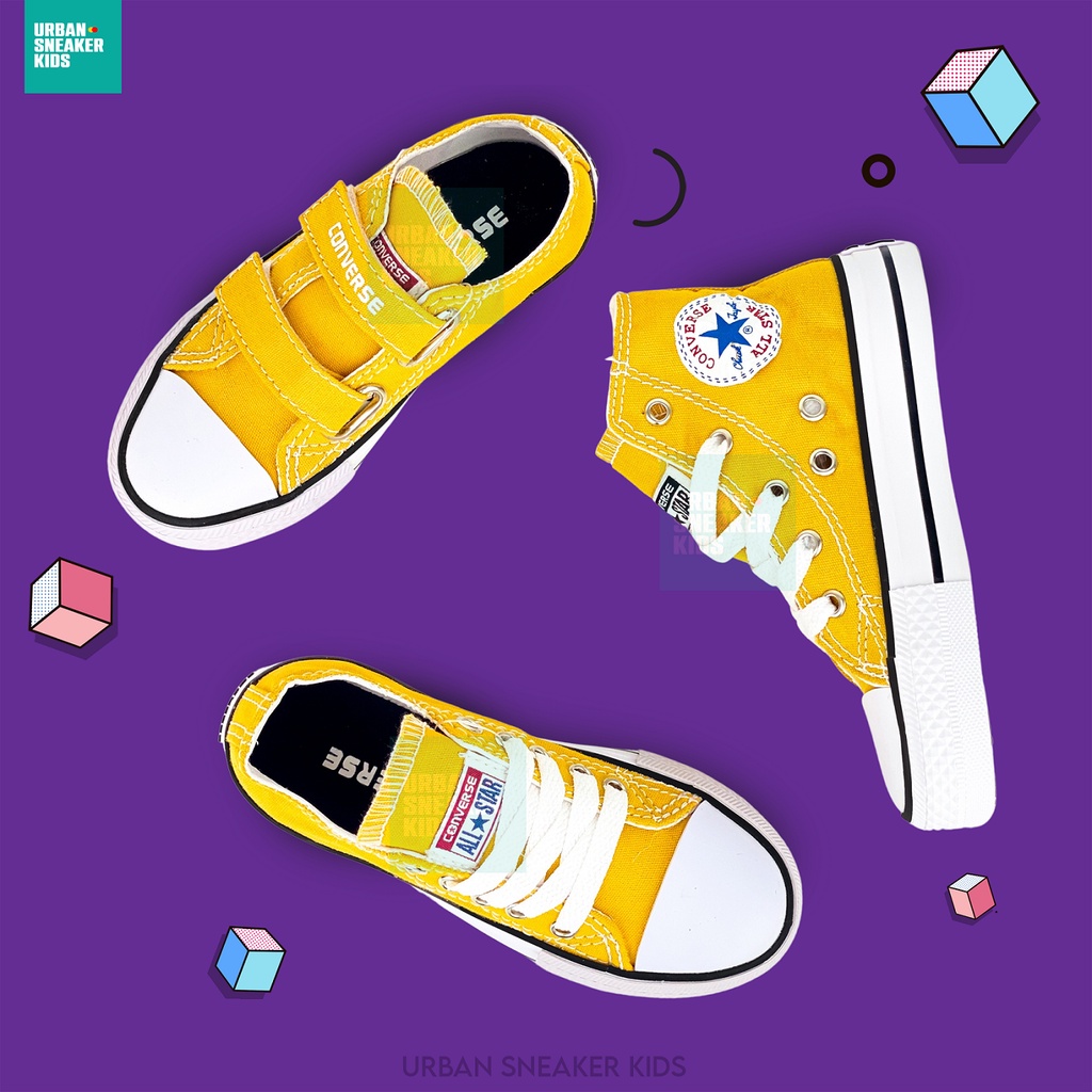 Jual Converse Sepatu Anak Laki Laki dan Perempuan Import Warna Kuning ...