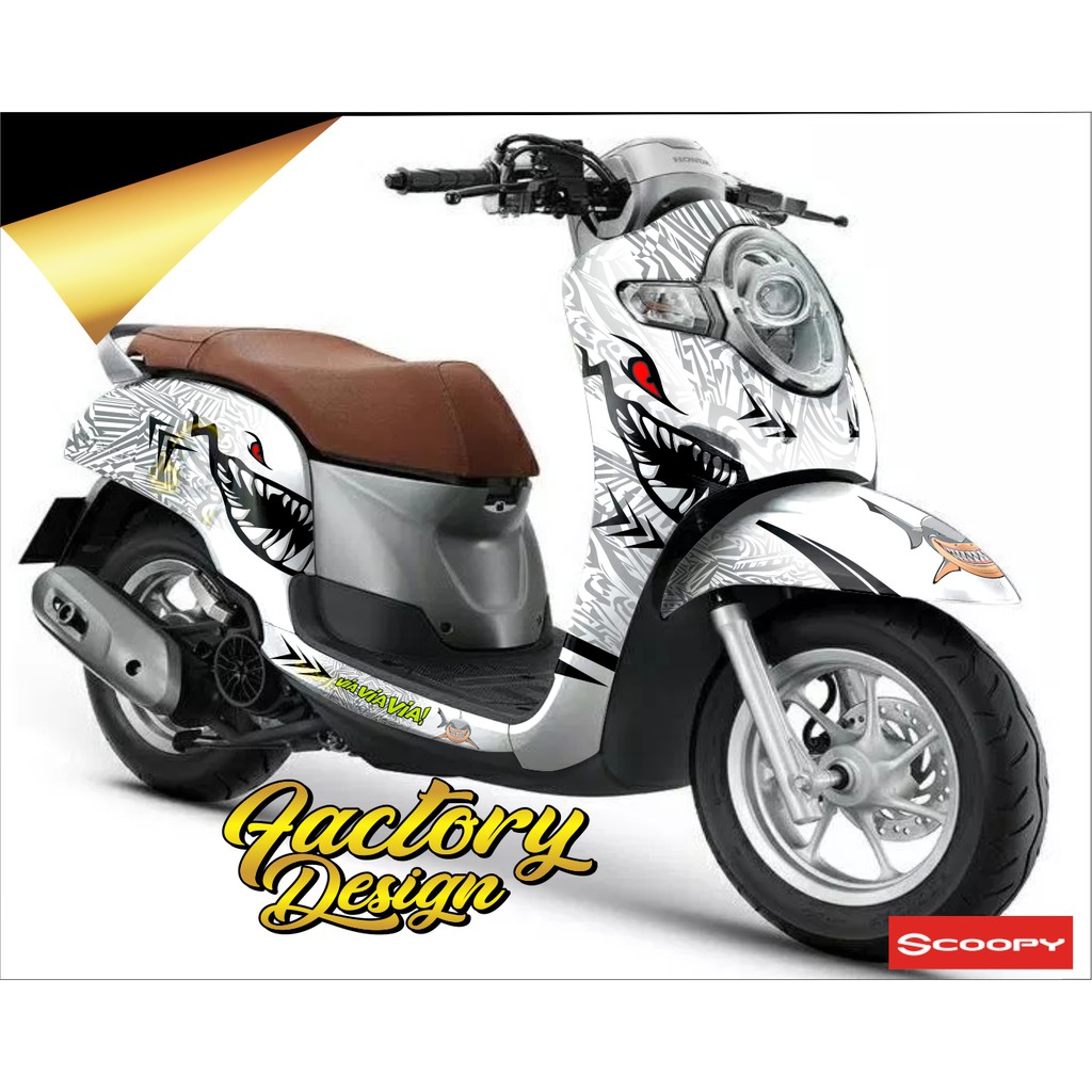 Jual Decal Stiker Striping Scoopy Fullbody Variasi Striping Custom