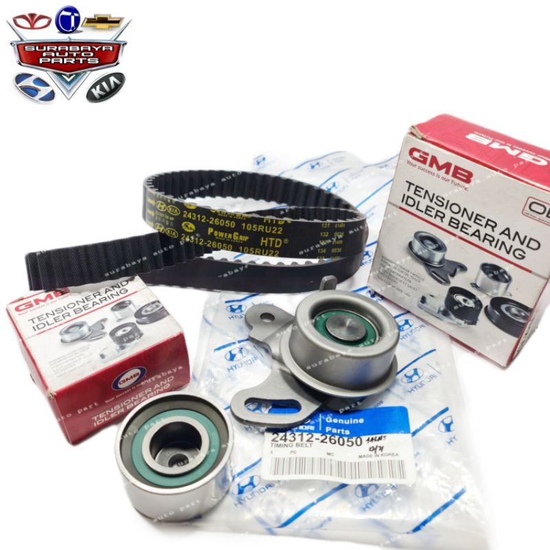 Jual Timing Belt Set Tensioner Idler Hyundai Matrix Kia Rio Pride ...