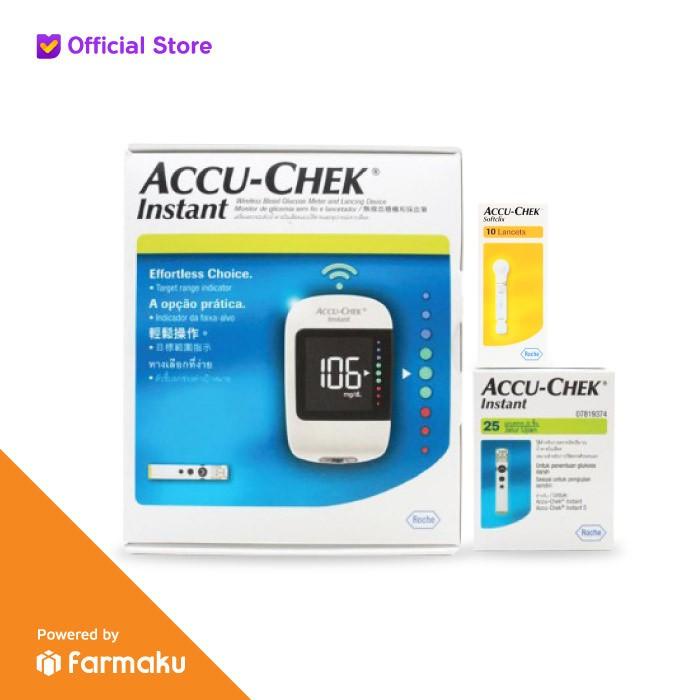 Jual Diagn Accu Chek Instant Paket Alat Cek Tes Gula Darah Alat