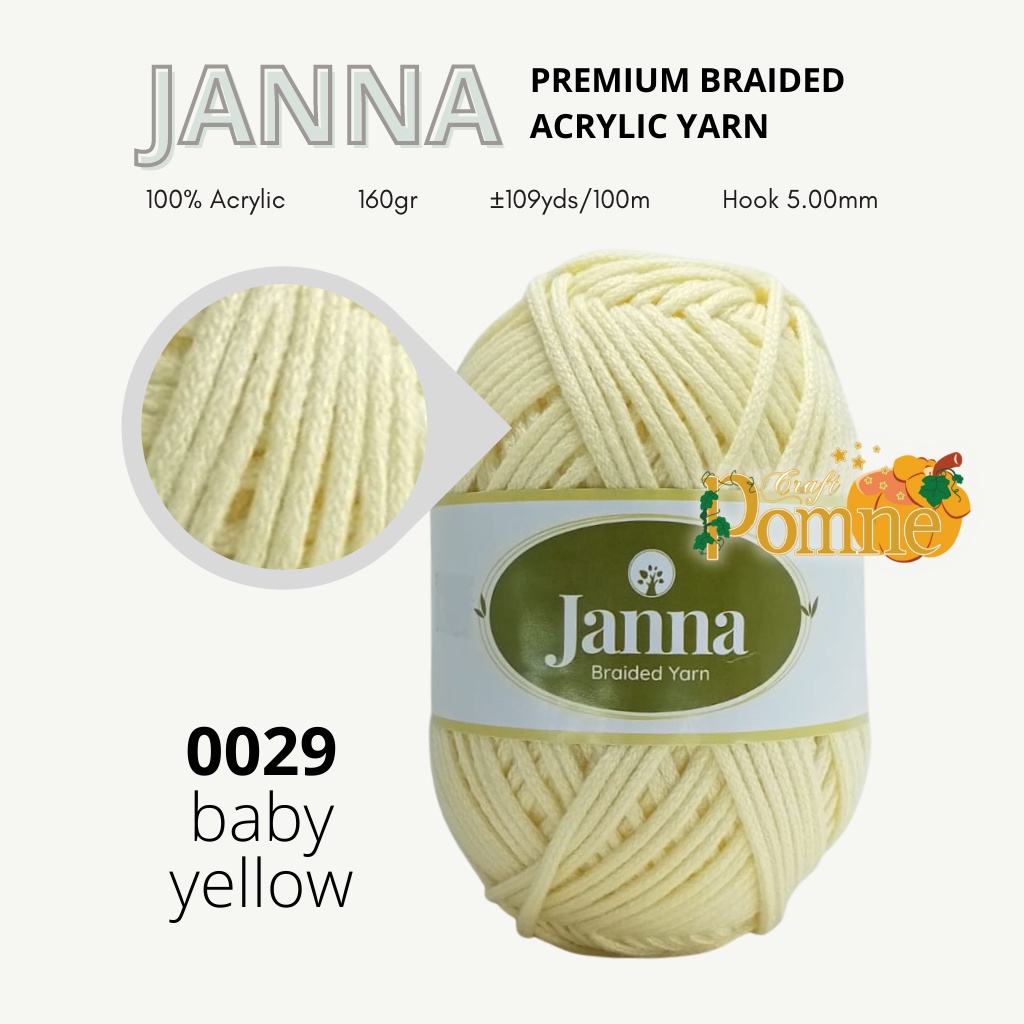 Jual Benang Janna Premium Braided Acrylic Yarn 160gr 100m Benang