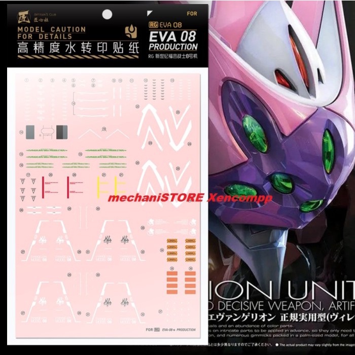 Jual Water Decal RG Eva-08 Evangelion by ARTISAN CLUB | Shopee Indonesia