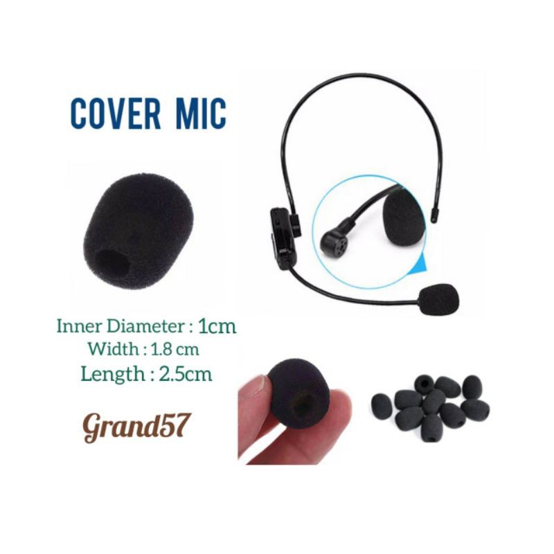 Jual busa spon mic mini kecil windscreen microphone headset clip on