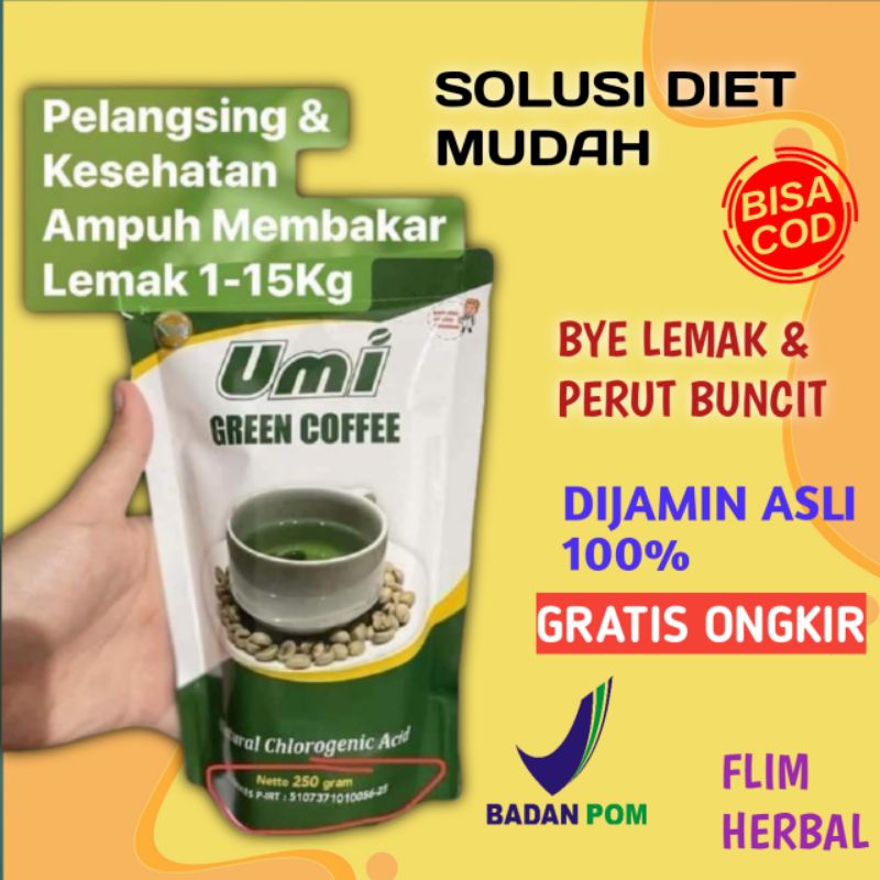 Jual Umi Green Coffe Asli Original Kopi Hijau Penurun Berat Badan Diet ...