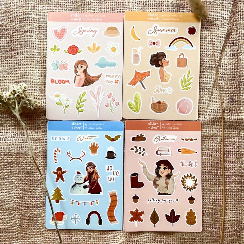 Jual Sticker A6 Vinyl | 4 Seasons Edition Spring Summer Autumn Winter ...