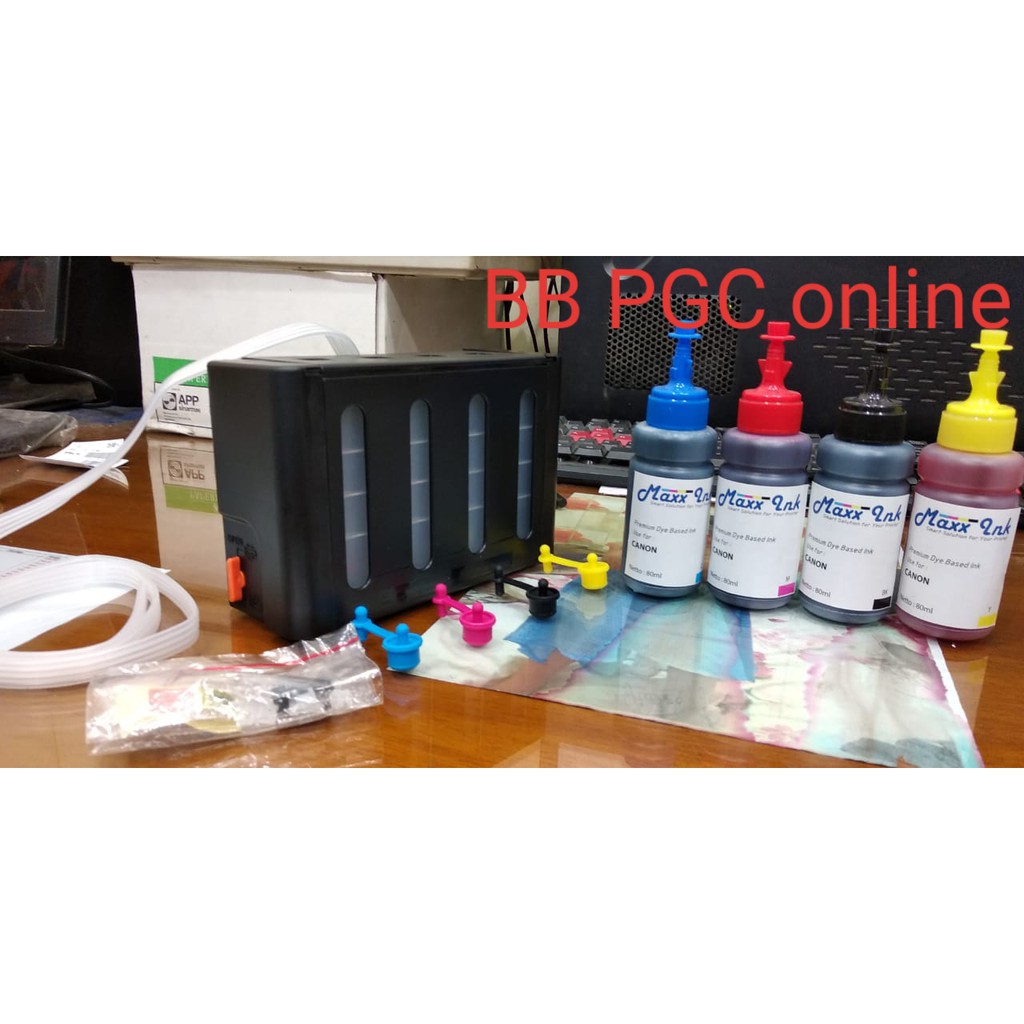 Jual Tabung Infus Box Hitam Canon Tinta Canon Premium Dye Ink 4 Warna Shopee Indonesia 0805