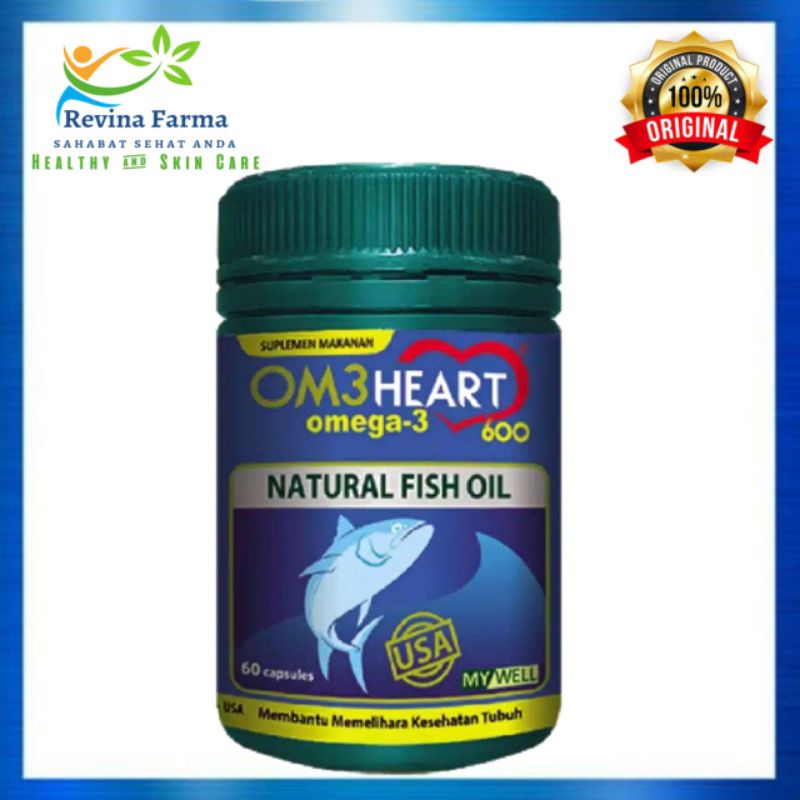 Jual Om3heart Omega 3 isi 60 Softgel, Omeheart Omega 3 Minyak Ikan ...