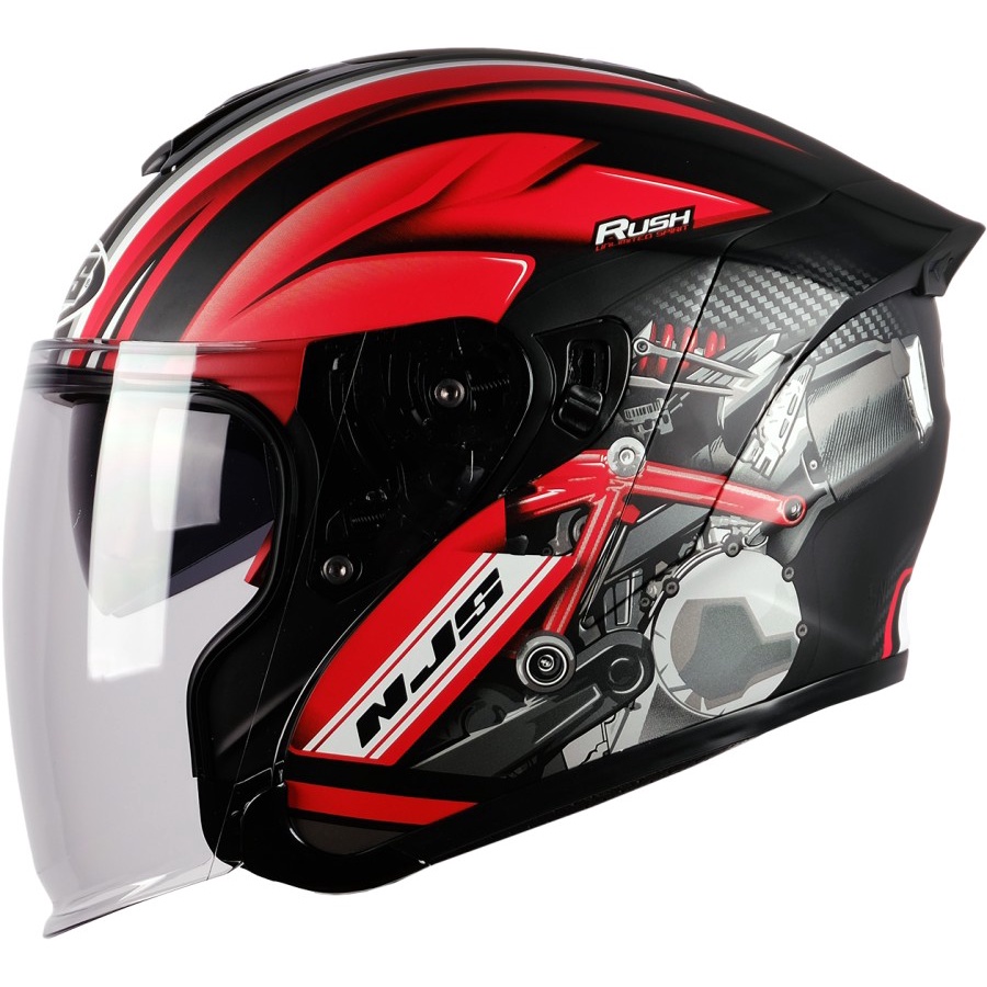 Jual NJS KAIROZ DV Motif GARUDA RUSH (Helm Half Face Fitur Paling