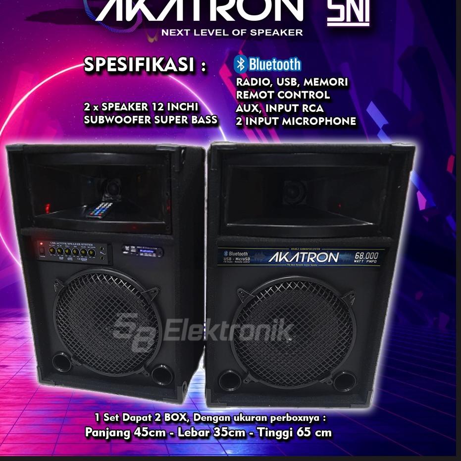 Jual Menarik 1 Set Speaker Aktif Bluetooth 12 Inch 12inch Mic Paket