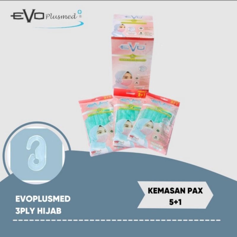 Jual masker evo plusmed earloop + konektor total isi 60pc | Shopee ...