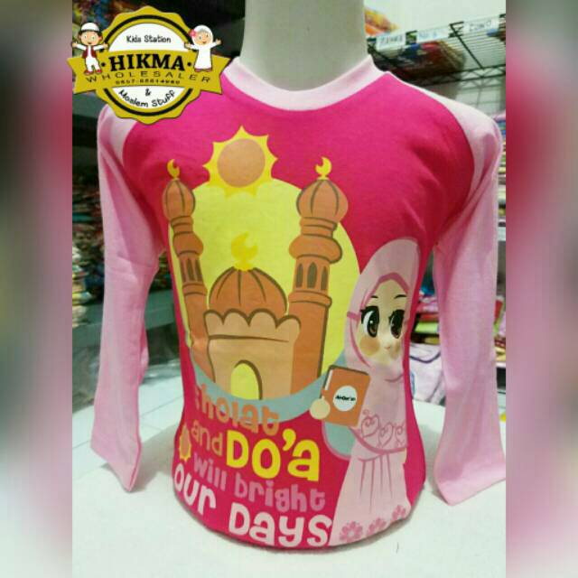 Jual Andira Baju Kaos Anak Muslim Andira Tangan Panjang Sholat