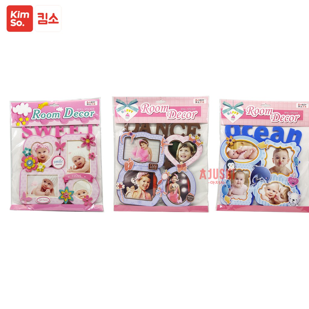 Jual Stiker Foto Frame Tempel 3D Karakter 3 Slot Foto Kecil | Shopee ...