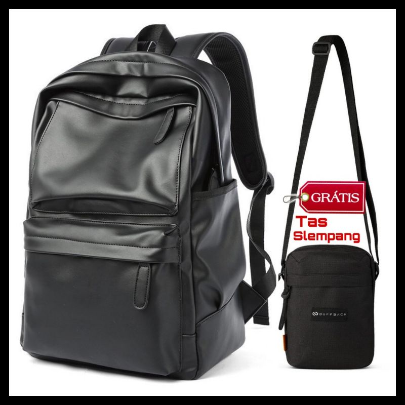 Jual Tas Ransel Kulit Kekinian / Backpack Pria dan Wanita / Ada tempat ...