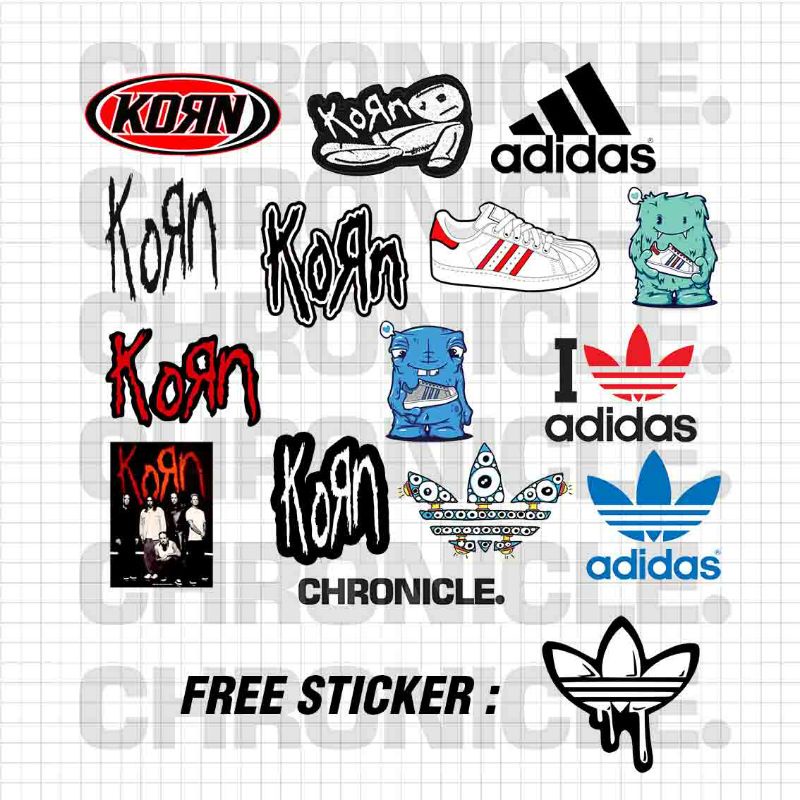 Jual STICKER VINYL KORN X ADIDAS | Shopee Indonesia