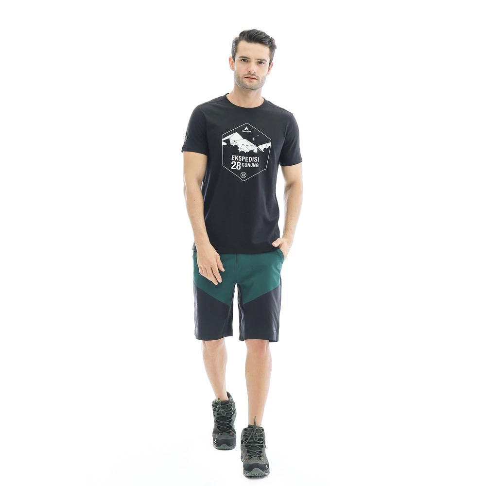 EIGER Kaos 28 Gunung Original Hitam – T-Shirt Outdoor Petualang Premium foto 5
