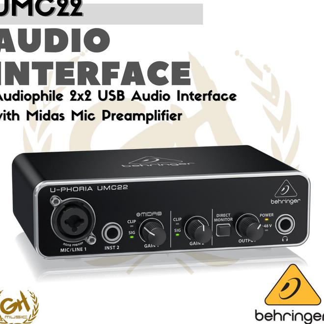 Jual BEHRINGER UMC22 SOUNDCARD AUDIO INTERFACE | Shopee Indonesia