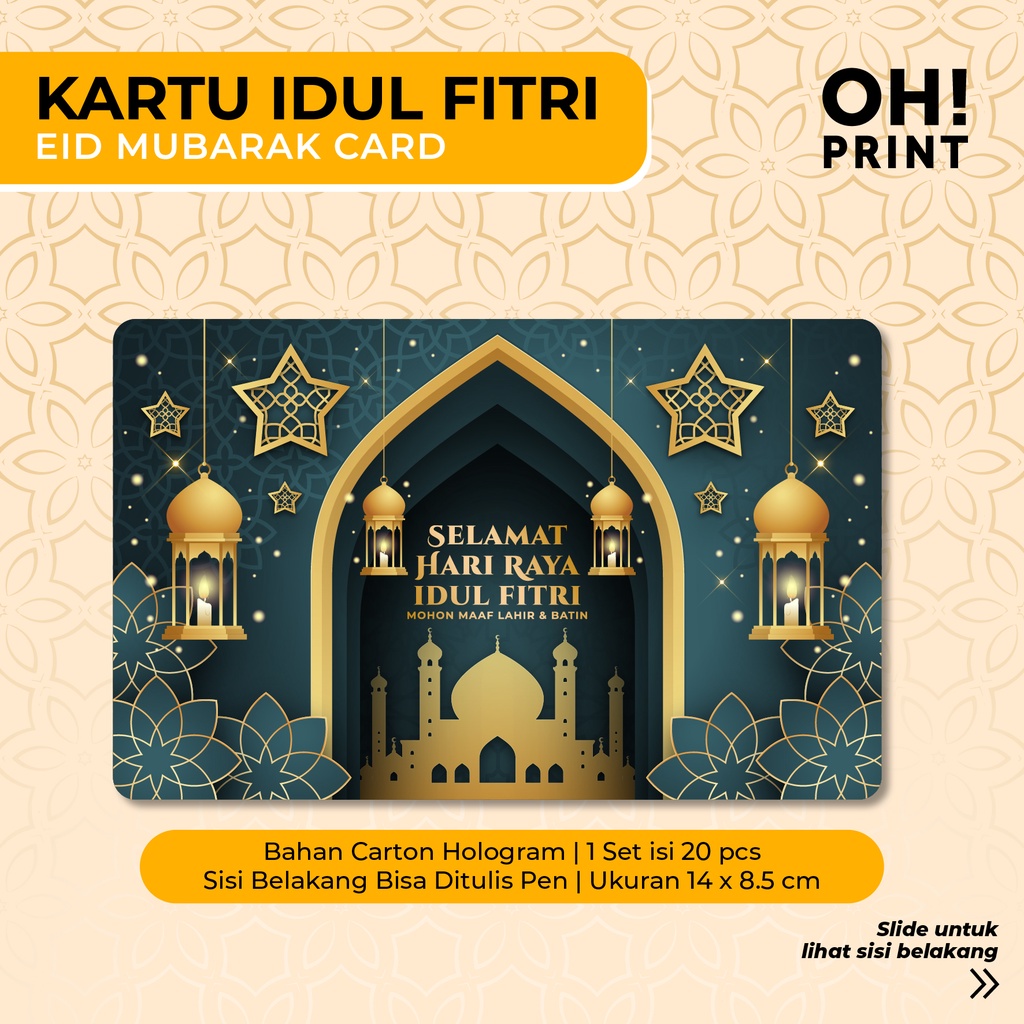 Jual Kartu Ucapan Idul Fitri - Kartu Ucapan Lebaran - Kartu Ucapan